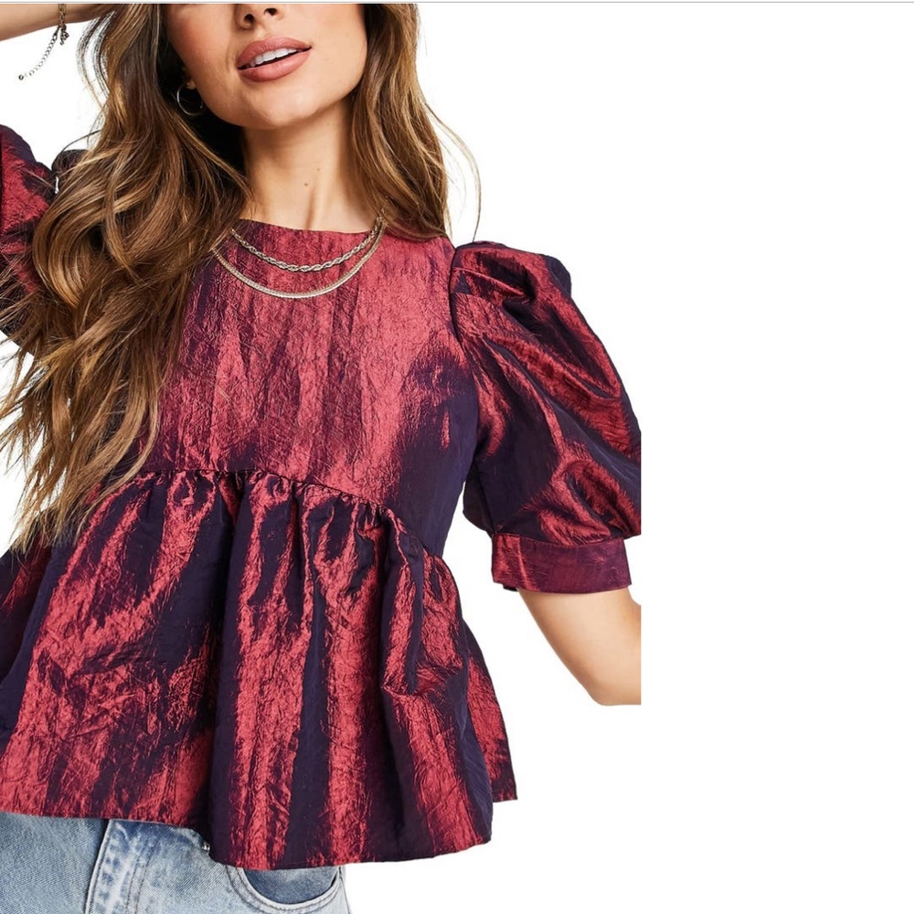 NWT ASOS TAFFETA TOP